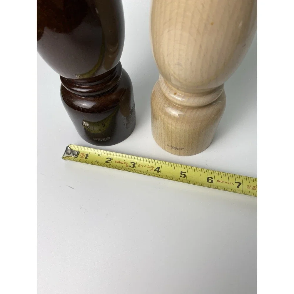 Bisetti Made In Italy Wood Salt And Pepper Mill Large 12” Set Of 2